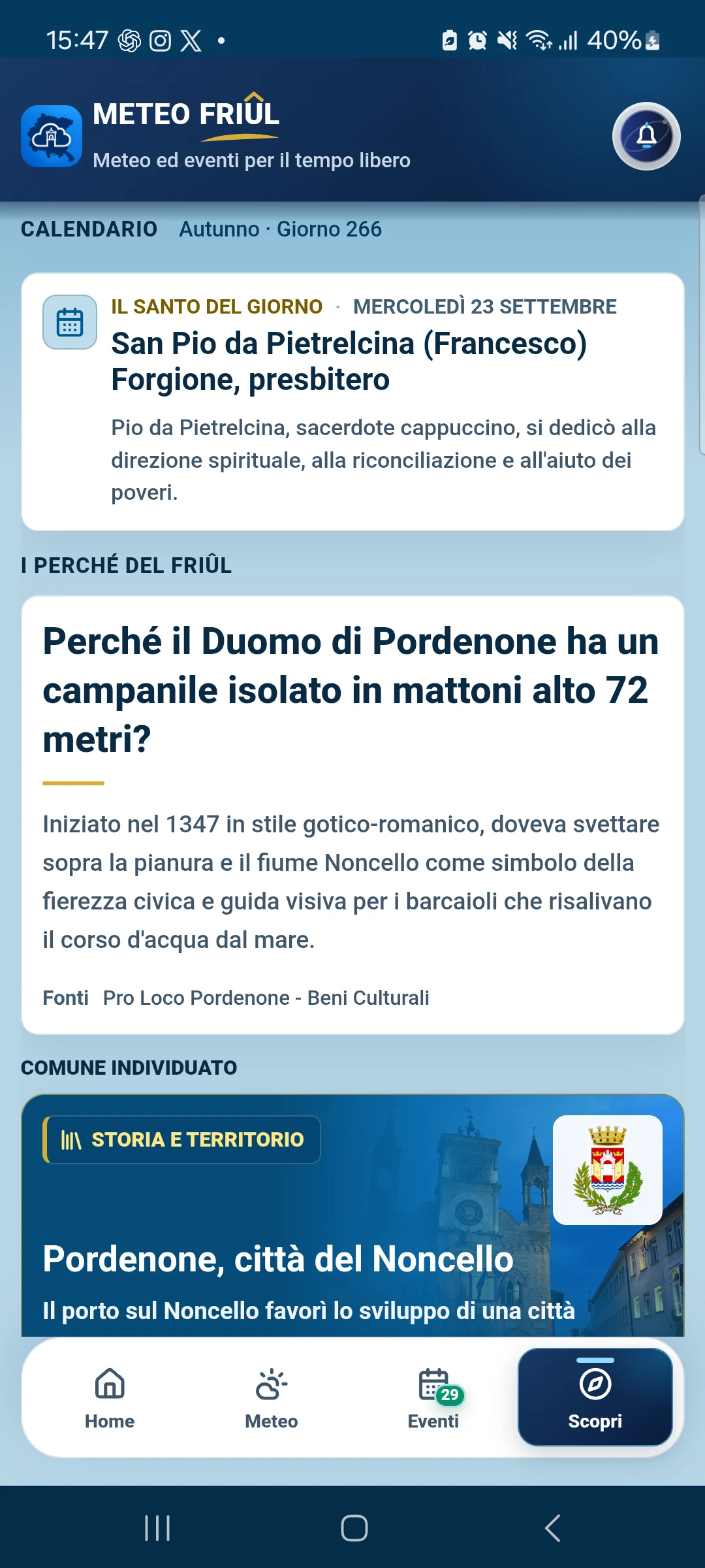 Contenuti Scopri di Meteo Friûl